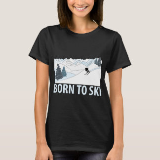 T-shirt Né à Ski Sports d'hiver