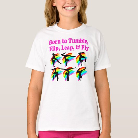 T-SHIRT NÉ À TUMBLE GYMNASTICS DESIGN (Devant)