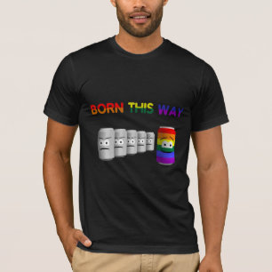 T-shirt Né ainsi LGBT Rainbow Stripe