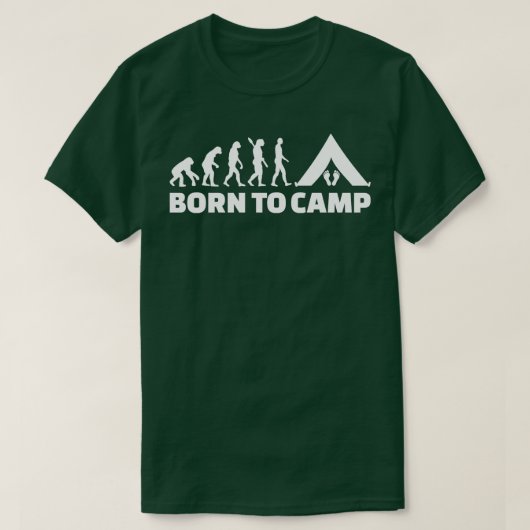T-shirt Né au camping (Design devant)