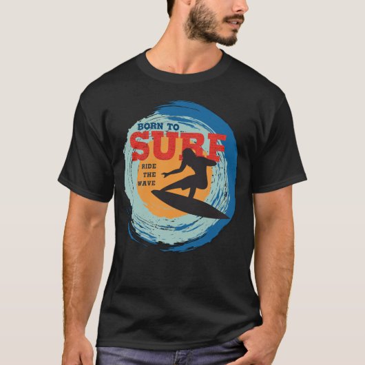 T-shirt Né au Surf (Devant)