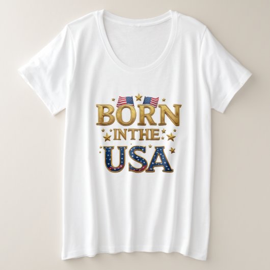 T-Shirt Né aux États-Unis (Design devant)
