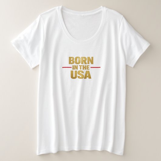 T-Shirt NÉ AUX ÉTATS-UNIS (Design devant)