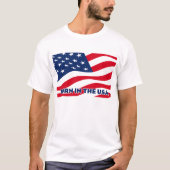 T-shirt Né aux États-Unis (Devant)