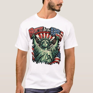 T-shirt Né aux États-Unis