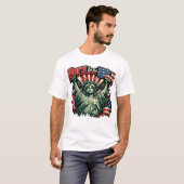 T-shirt Né aux États-Unis (Devant entier)