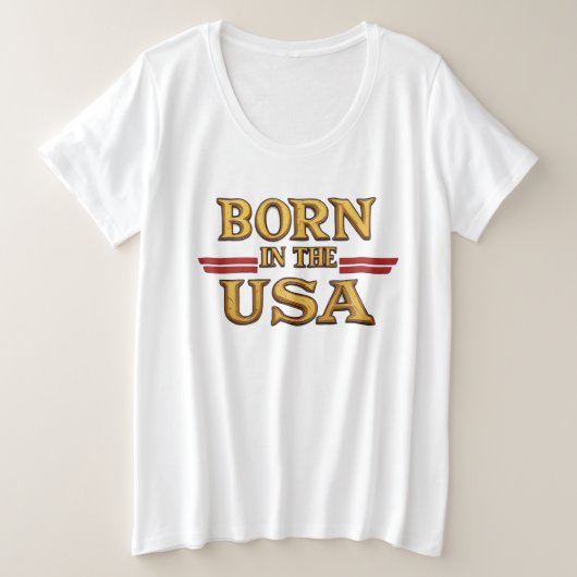 T-Shirt NÉ AUX ÉTATS-UNIS (Design devant)