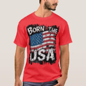 T-shirt Né aux Etats-Unis Trend (Devant)