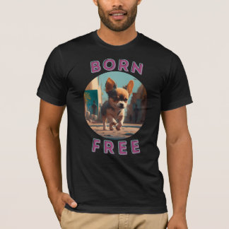 T-shirt Né bébé gratuit. Aimez les chiens, aimez la libert