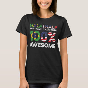 T-shirt Né Brésil Brésil Amérique États-Unis Citoyenneté