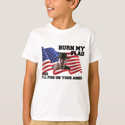 T-shirt Ne brûle pas mon drapeau (Devant)