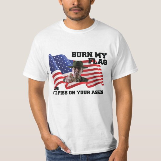 T-shirt Ne brûle pas mon drapeau (Devant)