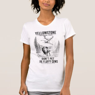 T-shirt Ne caressez pas les vaches duveteuses - Yellowston