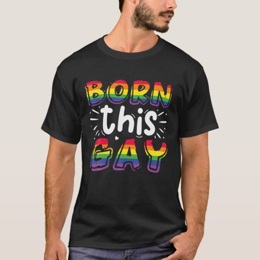 T-shirt Né Ce Gay (Devant)