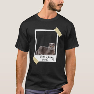 T-shirt Né Ce Grand Chat Scot Écourt Adorable Et Ki