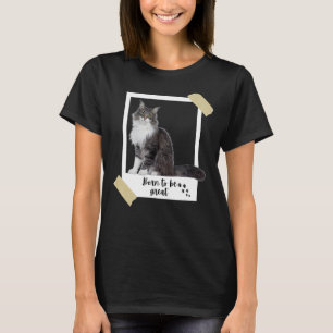 T-shirt Né Ce Grand Cute Norvégien Forêt Chat Et Kitt