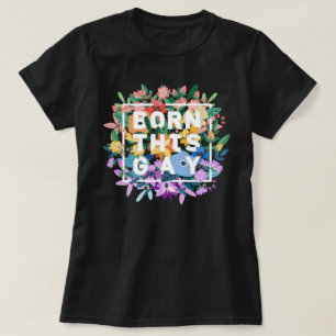 T-shirt Né Cette Fierté Florale Gay