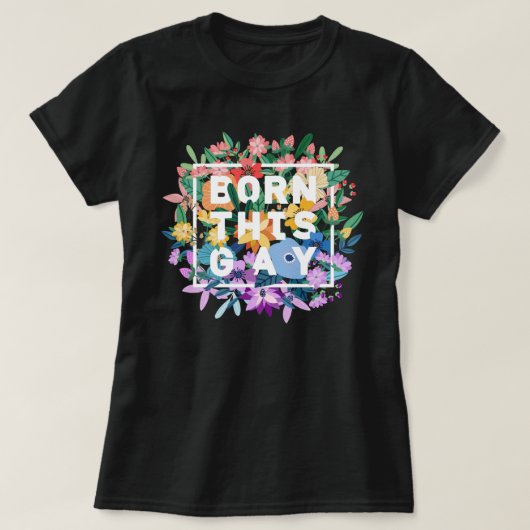 T-shirt Né Cette Fierté Florale Gay (Design devant)