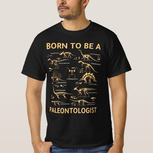 T-shirt né comme paléontologue (Devant)