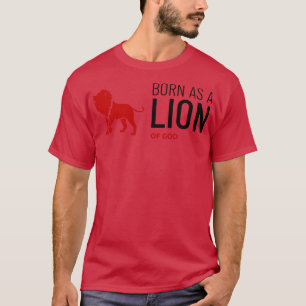 T-shirt Né Comme Un Lion De Dieu