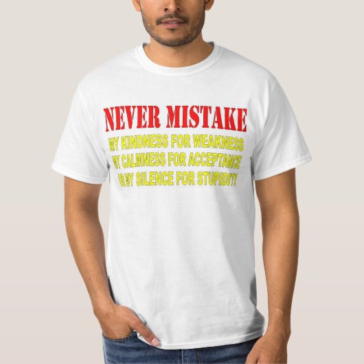 T-SHIRT NE CONFONDEZ JAMAIS (Devant)