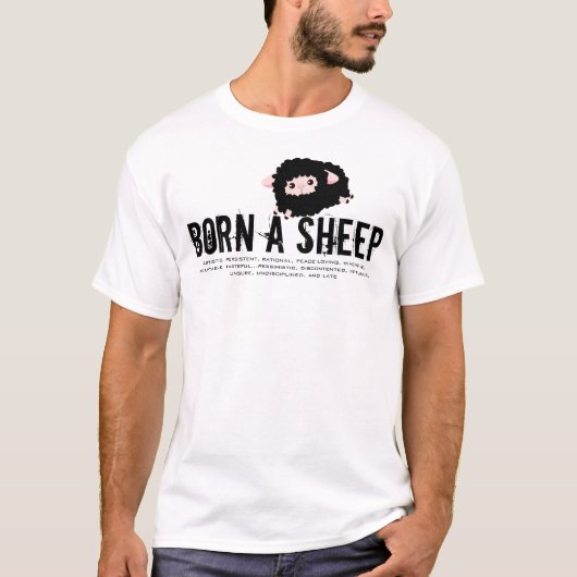 T-shirt Né dans l'année du mouton (Devant)