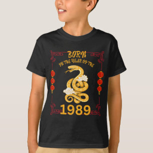 T-shirt Né dans l'année du serpent 1989 Nouvel An Chinois