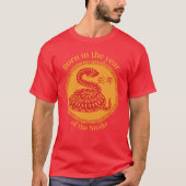 T-shirt Né dans l'année du serpent - Zodiaque chinois (Devant)