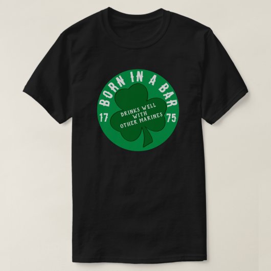 T-SHIRT NÉ DANS UN BAR 1775 (Design devant)