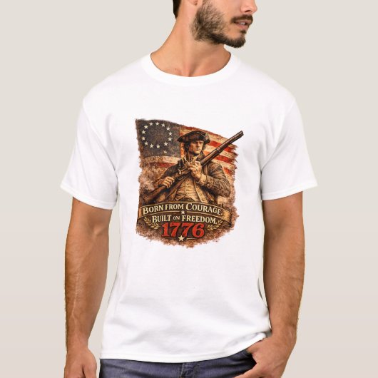 T-shirt né du courage (Devant)