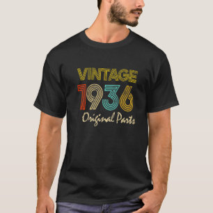 T-shirt Né En 1936 86 Ans Fabriqué En 1936 86ème Anniversa