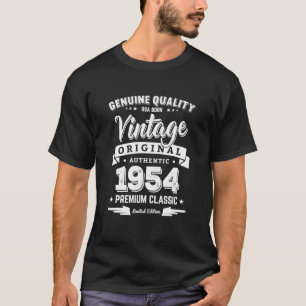 T-shirt Né En 1954 Anniversaire Vintage Fait En 1954