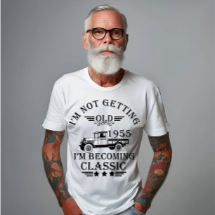 T-shirt Né en 1955 cadeaux d'anniversaire vintages