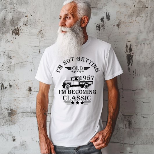 T-shirt né en 1957 anniversaire vintage