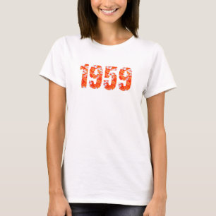 T-shirt Né en 1959 fête d'anniversaire Hawaiian Floral T-S