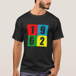 T-shirt Né En 1962 Retro Vintage 60E Édition Limitée Bi