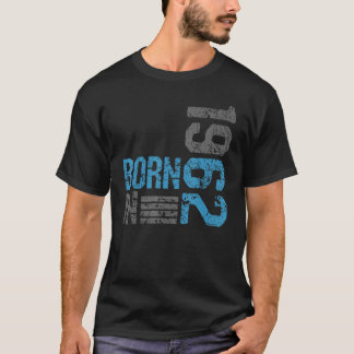 T-shirt Né En 1962 Vintage 60 Ans Grunge Effe Anniversaire