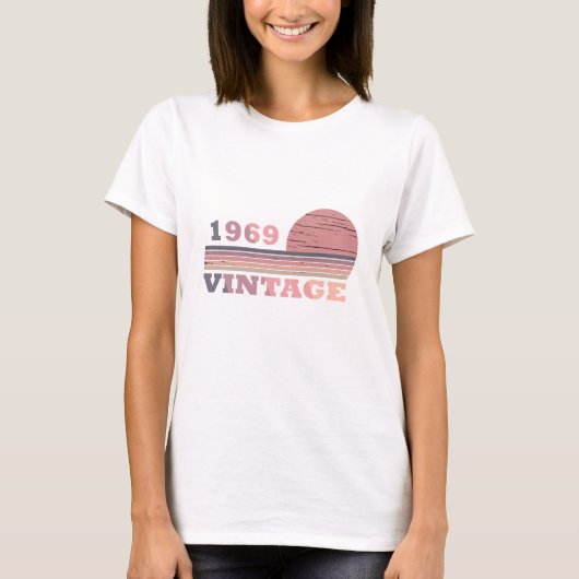 T-shirt Né en 1969 anniversaire vintage (Devant)