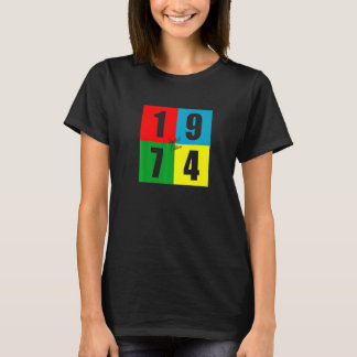T-shirt Né En 1974 Retro Vintage 48e Anniversaire