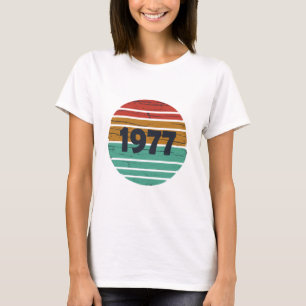 T-shirt Né en 1977 cadeau d'anniversaire vintage