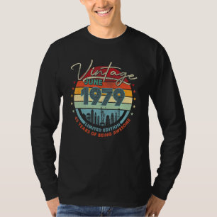 T-shirt Né En 1979 Vintage Juin 1979 43 Ans D'Être Awes