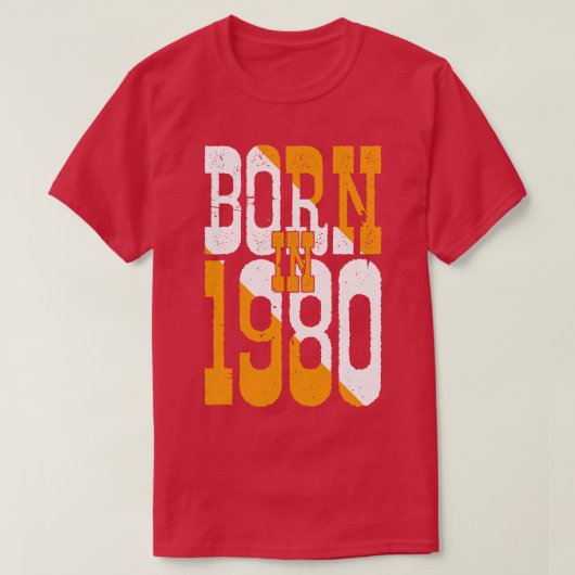 T-shirt Né En 1980 (Design devant)