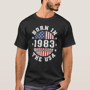 T-shirt Né En 1983 39 Ans 39e Anniversaire 39 Ans Usa F