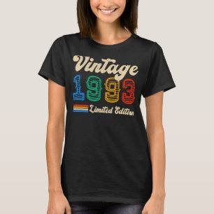 T-shirt Né En 1993 Vintage 30ème Anniversaire Rétro 30 Ann