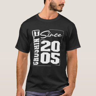 T-shirt Né en 2005, Crushinu2019 Depuis 2005 Varsity F
