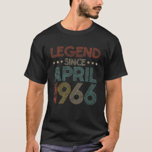 T-shirt Né En Avril 1966 Légende Depuis 56 Ans 56E Bir