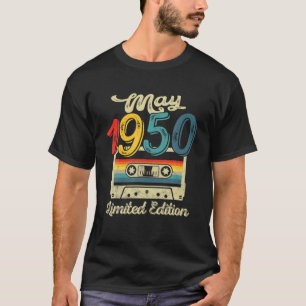 T-shirt Né En Mai 1950 Cassette Tape 71E Anniversaire Homm