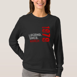 T-shirt Né En Mars 1979 Vintage Légende Anniversaire Depui