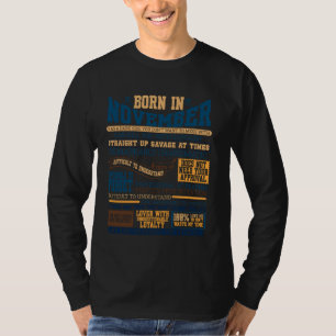 T-shirt Né en Novembre Scorpio Horoscope Anniversaire