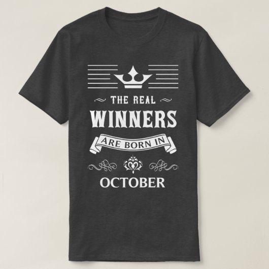 T-shirt Né en octobre (Design devant)